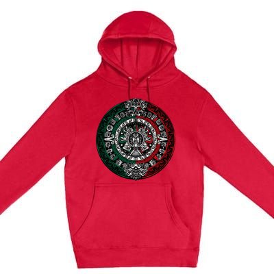 Aztec Calendar Azteca Sun Stone Mexico Flag Irt Premium Pullover Hoodie