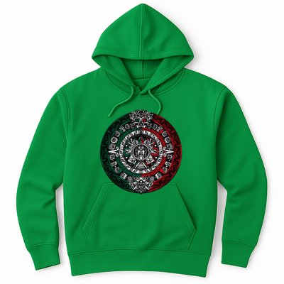 Aztec Calendar Azteca Sun Stone Mexico Flag Irt Hoodie