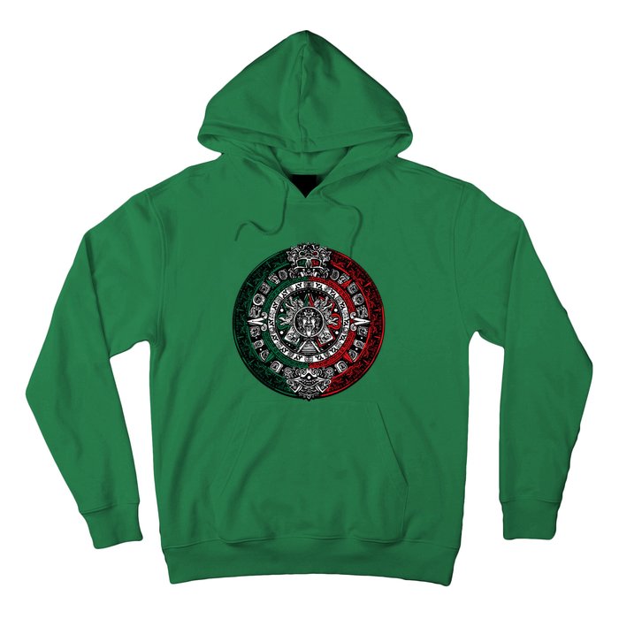 Aztec Calendar Azteca Sun Stone Mexico Flag Irt Hoodie