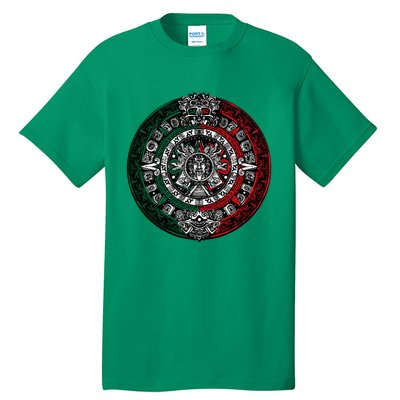 Aztec Calendar Azteca Sun Stone Mexico Flag Irt Tall T-Shirt