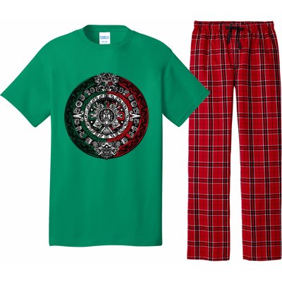 Aztec Calendar Azteca Sun Stone Mexico Flag Irt Pajama Set