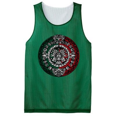 Aztec Calendar Azteca Sun Stone Mexico Flag Irt Mesh Reversible Basketball Jersey Tank