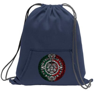 Aztec Calendar Azteca Sun Stone Mexico Flag Irt Sweatshirt Cinch Pack Bag