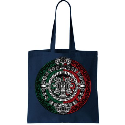 Aztec Calendar Azteca Sun Stone Mexico Flag Irt Tote Bag