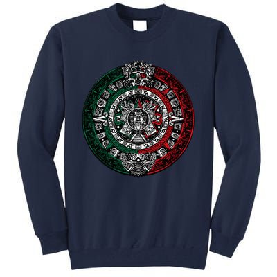 Aztec Calendar Azteca Sun Stone Mexico Flag Irt Tall Sweatshirt