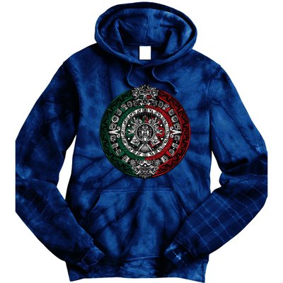 Aztec Calendar Azteca Sun Stone Mexico Flag Irt Tie Dye Hoodie