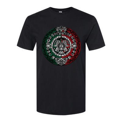 Aztec Calendar Azteca Sun Stone Mexico Flag Irt Softstyle CVC T-Shirt