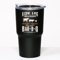 A Cow A Pig And A Chicken Walk Into A Bar B Q The End BBQ Tumbler