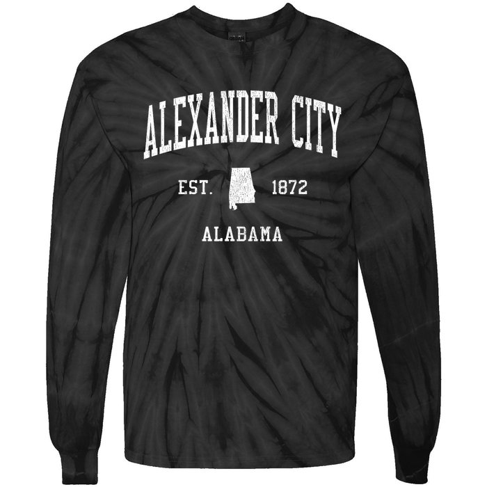 Alexander City Al Vintage Athletic Sports Tie-Dye Long Sleeve Shirt