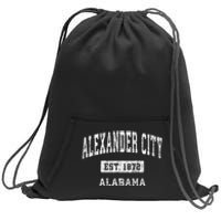 Alexander City Alabama Al Vintage Sports Sweatshirt Cinch Pack Bag