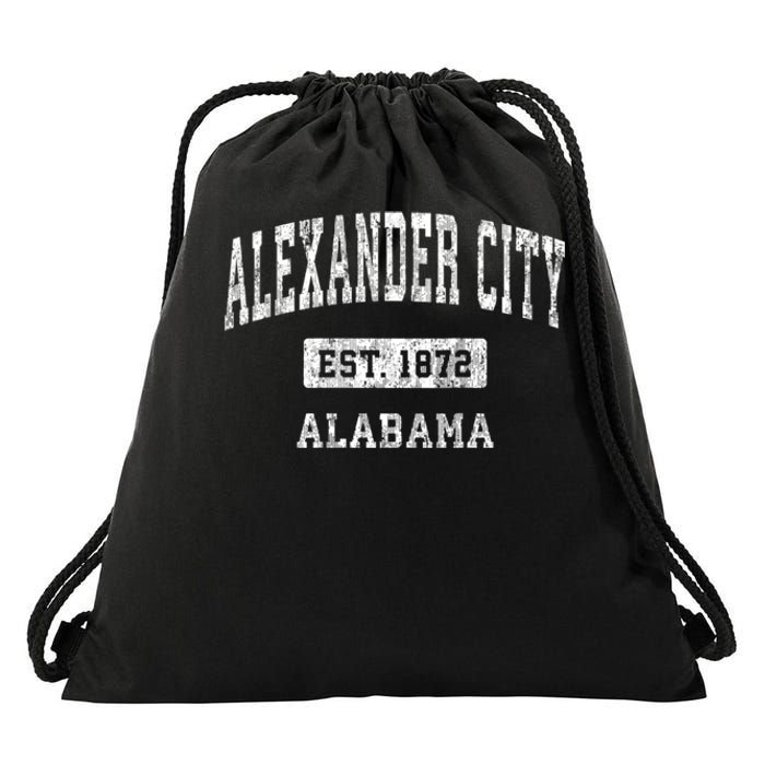 Alexander City Alabama Al Vintage Sports Drawstring Bag