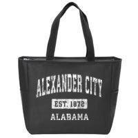 Alexander City Alabama Al Vintage Sports Zip Tote Bag