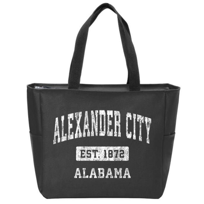 Alexander City Alabama Al Vintage Sports Zip Tote Bag