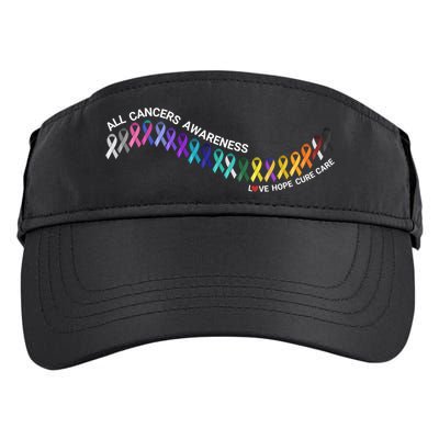 All Cancers Awareness All Cancer Matters Cancer Ribbons Gift Adult Drive Performance Visor