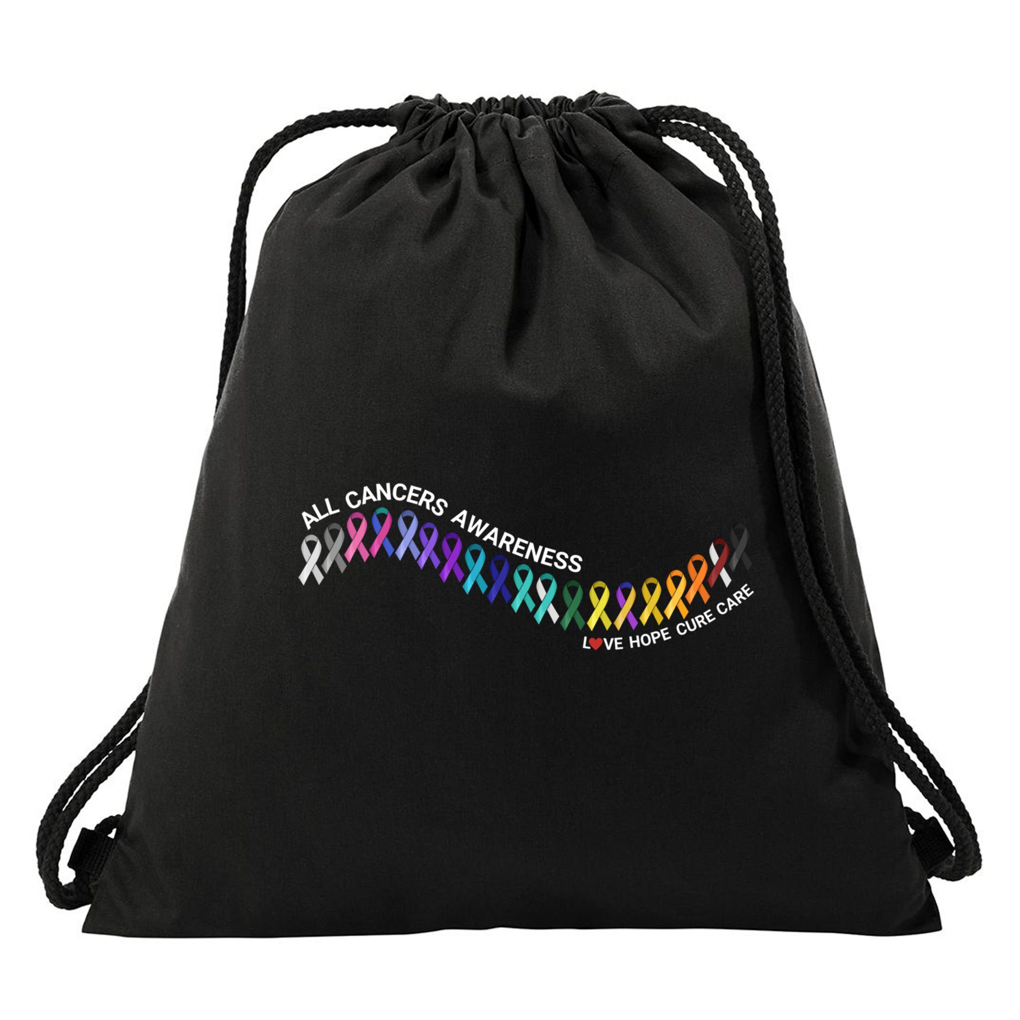 All Cancers Awareness All Cancer Matters Cancer Ribbons Gift Drawstring Bag