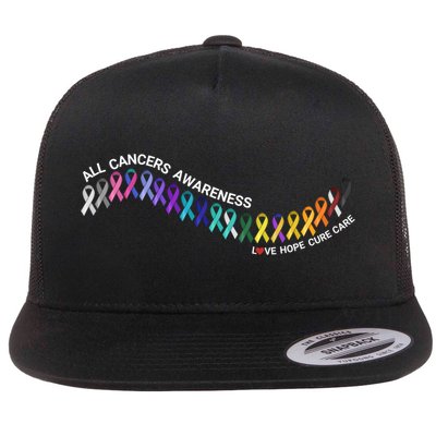 All Cancers Awareness All Cancer Matters Cancer Ribbons Gift Flatbill Hat