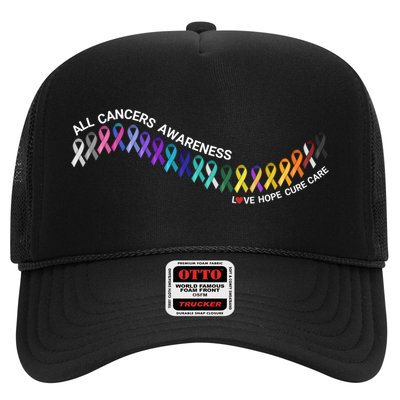 All Cancers Awareness All Cancer Matters Cancer Ribbons Gift Trucker Hat