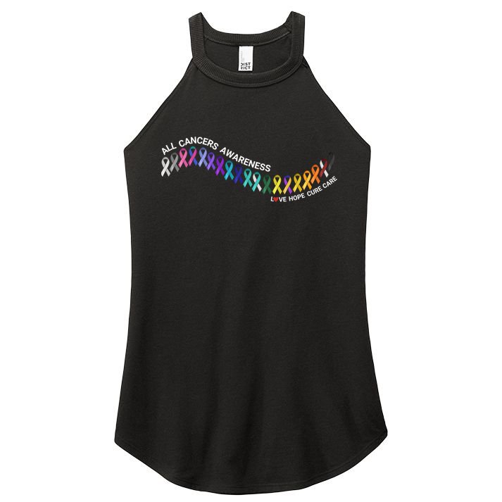 All Cancers Awareness All Cancer Matters Cancer Ribbons Gift Women's Perfect Tri Rocker Tank