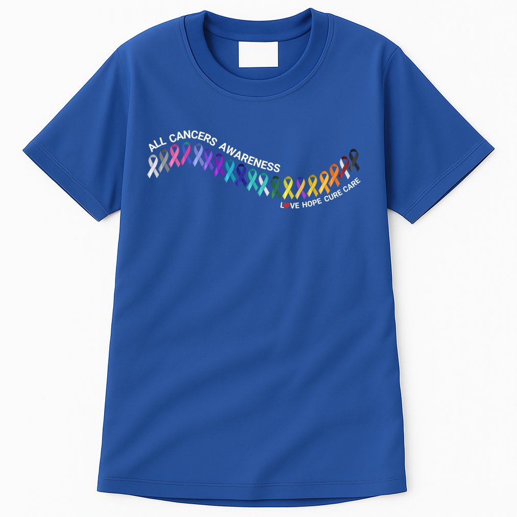 All Cancers Awareness All Cancer Matters Cancer Ribbons Gift Tall T-Shirt