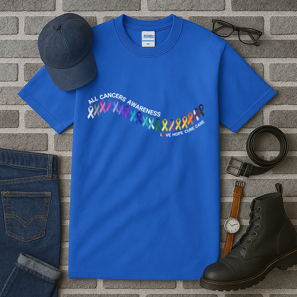 All Cancers Awareness All Cancer Matters Cancer Ribbons Gift Tall T-Shirt
