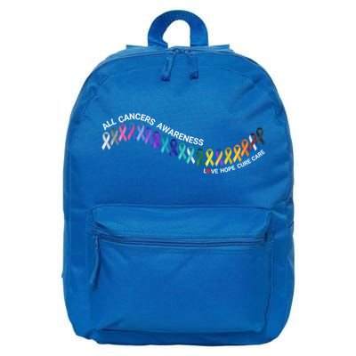 All Cancers Awareness All Cancer Matters Cancer Ribbons Gift 16 in Basic Backpack