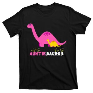 Auntiesaurus Cute Auntie Saurus Dinosaur Aunt Matching T-Shirt