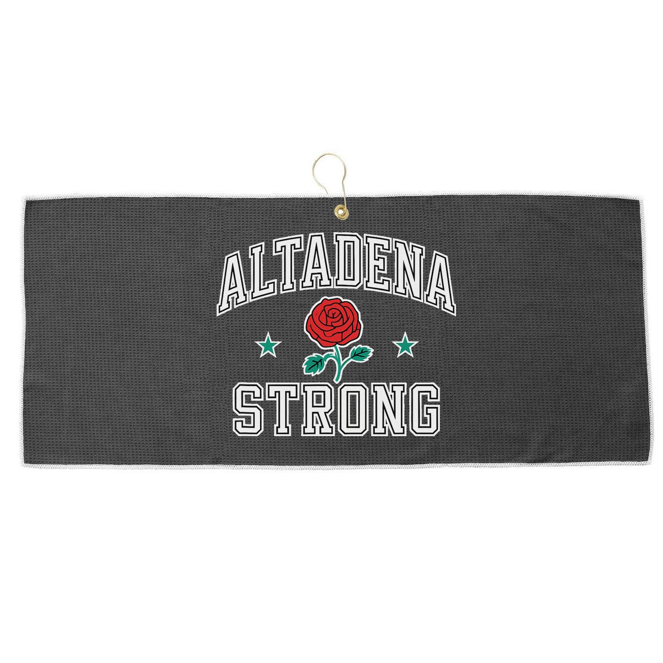 Altadena California Altadena Strong Large Microfiber Waffle Golf Towel