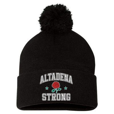 Altadena California Altadena Strong Pom Pom 12in Knit Beanie