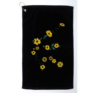 Aquarius Constellation As Flowers Zodiac Gift Platinum Collection Golf Towel