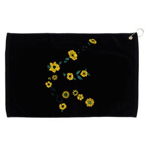 Aquarius Constellation As Flowers Zodiac Gift Grommeted Golf Towel