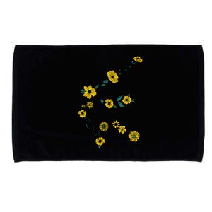 Aquarius Constellation As Flowers Zodiac Gift Microfiber Hand Towel