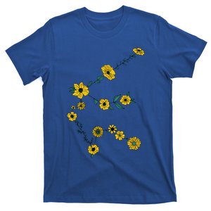 Aquarius Constellation As Flowers Zodiac Gift T-Shirt