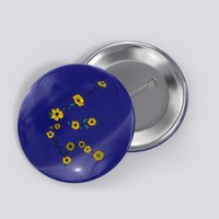 Aquarius Constellation As Flowers Zodiac Gift Button