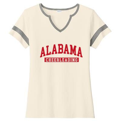 Alabama Cheerleading Ladies Halftime Notch Neck Tee