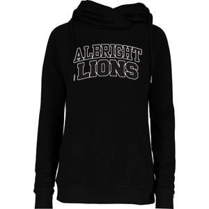 Albright College Arch Womens Funnel Neck Pullover Hood