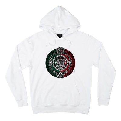 Aztec Calendar Azteca Sun Stone Mexico Flag Hoodie