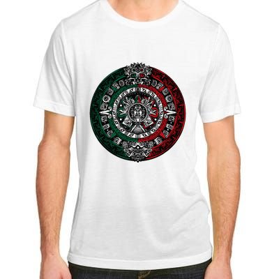 Aztec Calendar Azteca Sun Stone Mexico Flag Adult ChromaSoft Performance T-Shirt