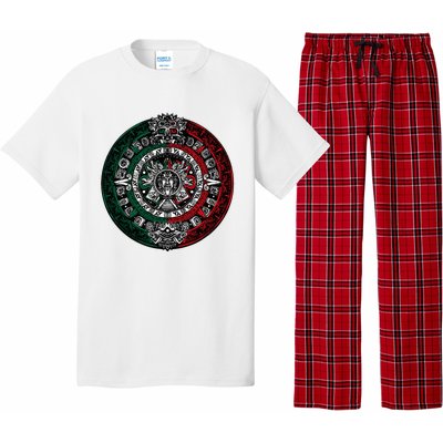 Aztec Calendar Azteca Sun Stone Mexico Flag Pajama Set