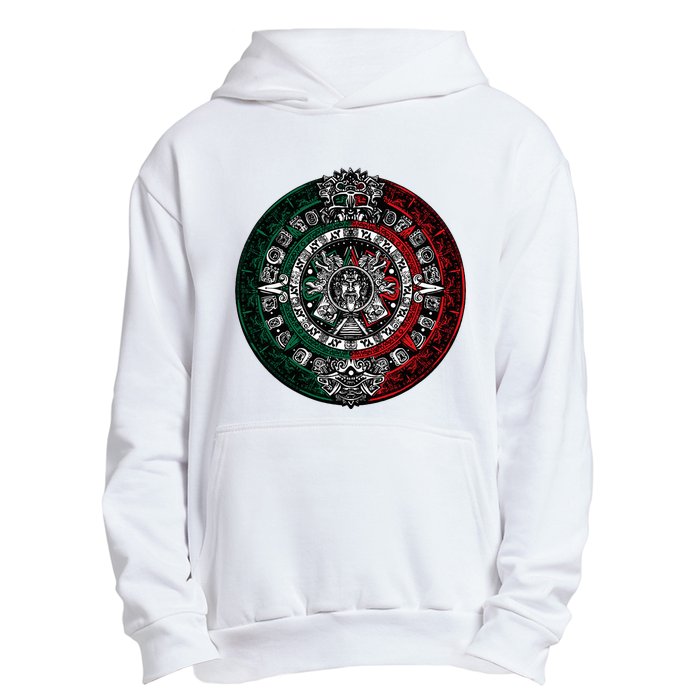 Aztec Calendar Azteca Sun Stone Mexico Flag Urban Pullover Hoodie