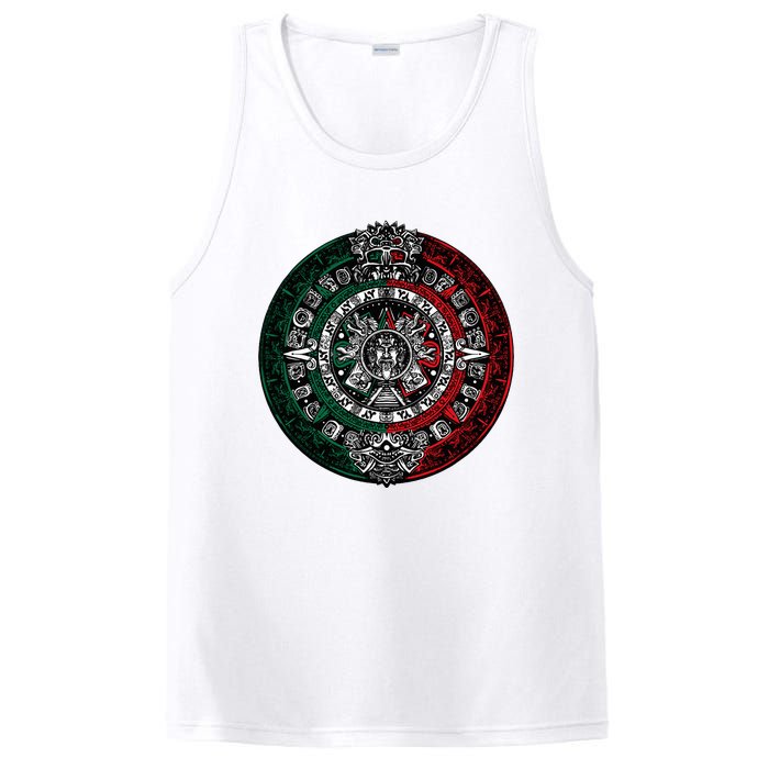 Aztec Calendar Azteca Sun Stone Mexico Flag PosiCharge Competitor Tank