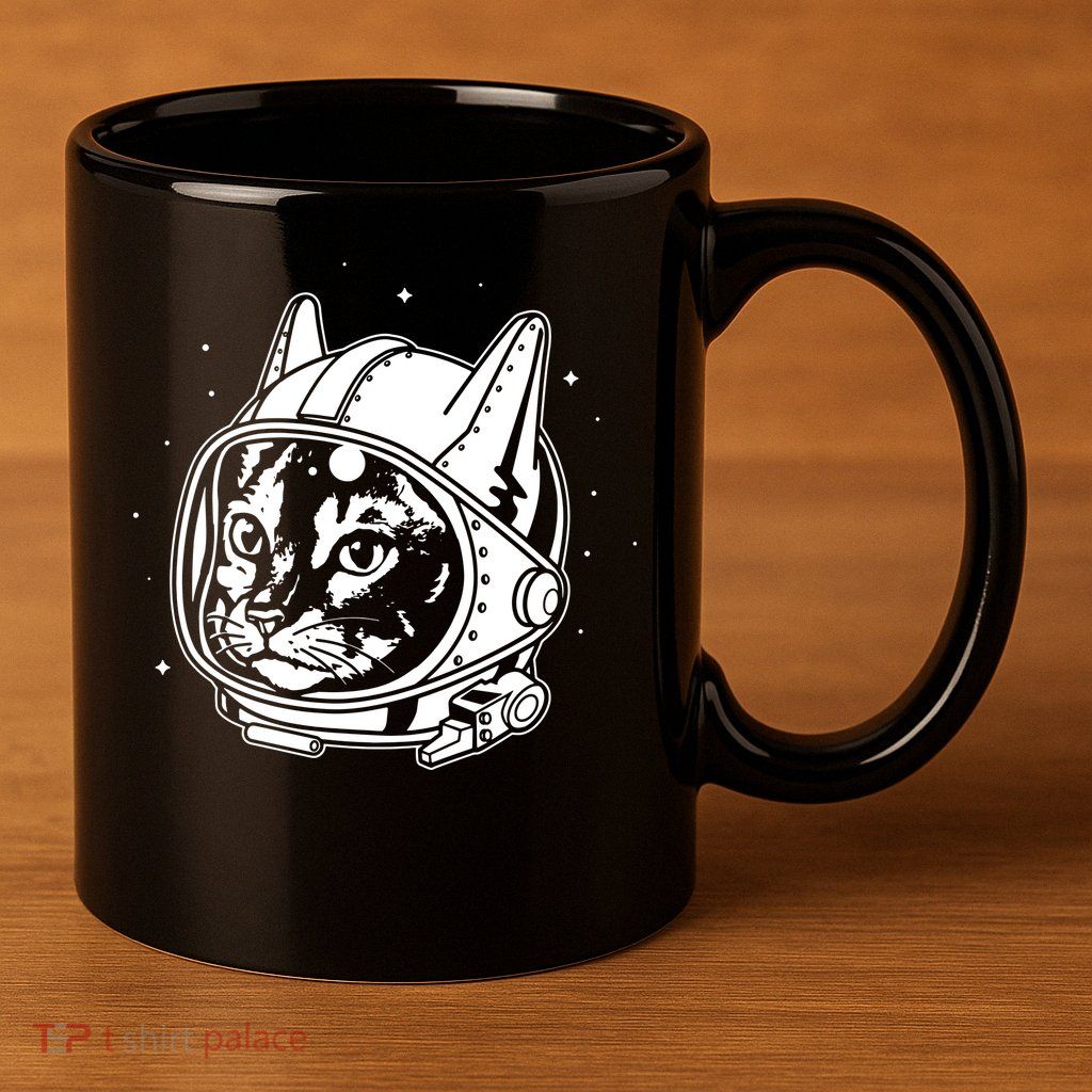 Astro Cat 11oz C Handle Ceramic Mug