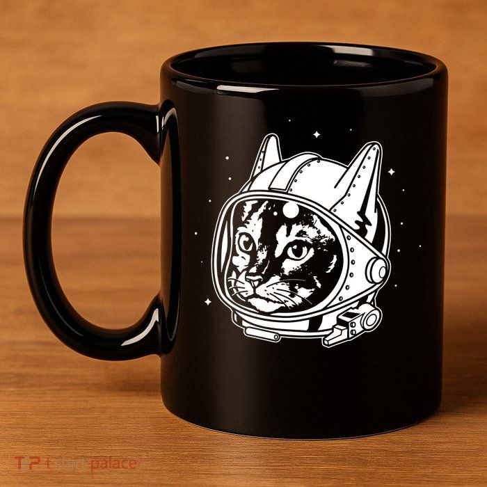 Astro Cat 11oz C Handle Ceramic Mug