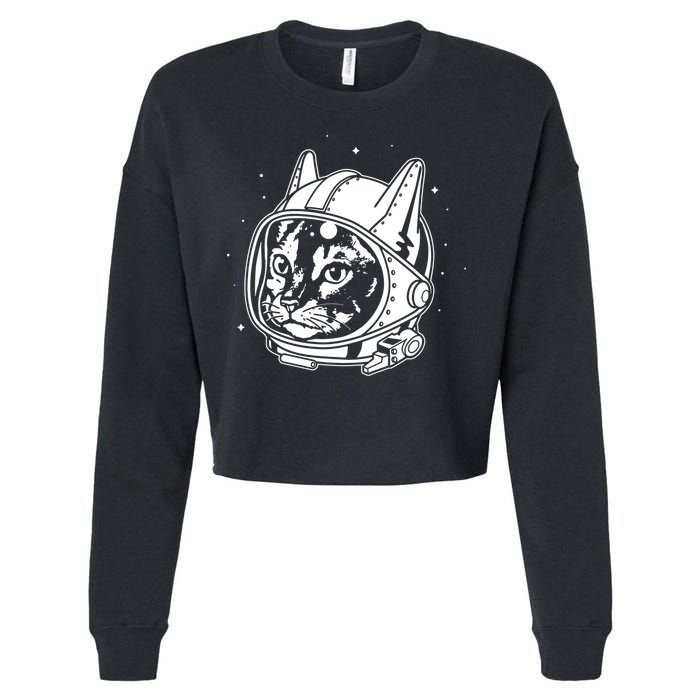 Astro Cat Cropped Pullover Crew