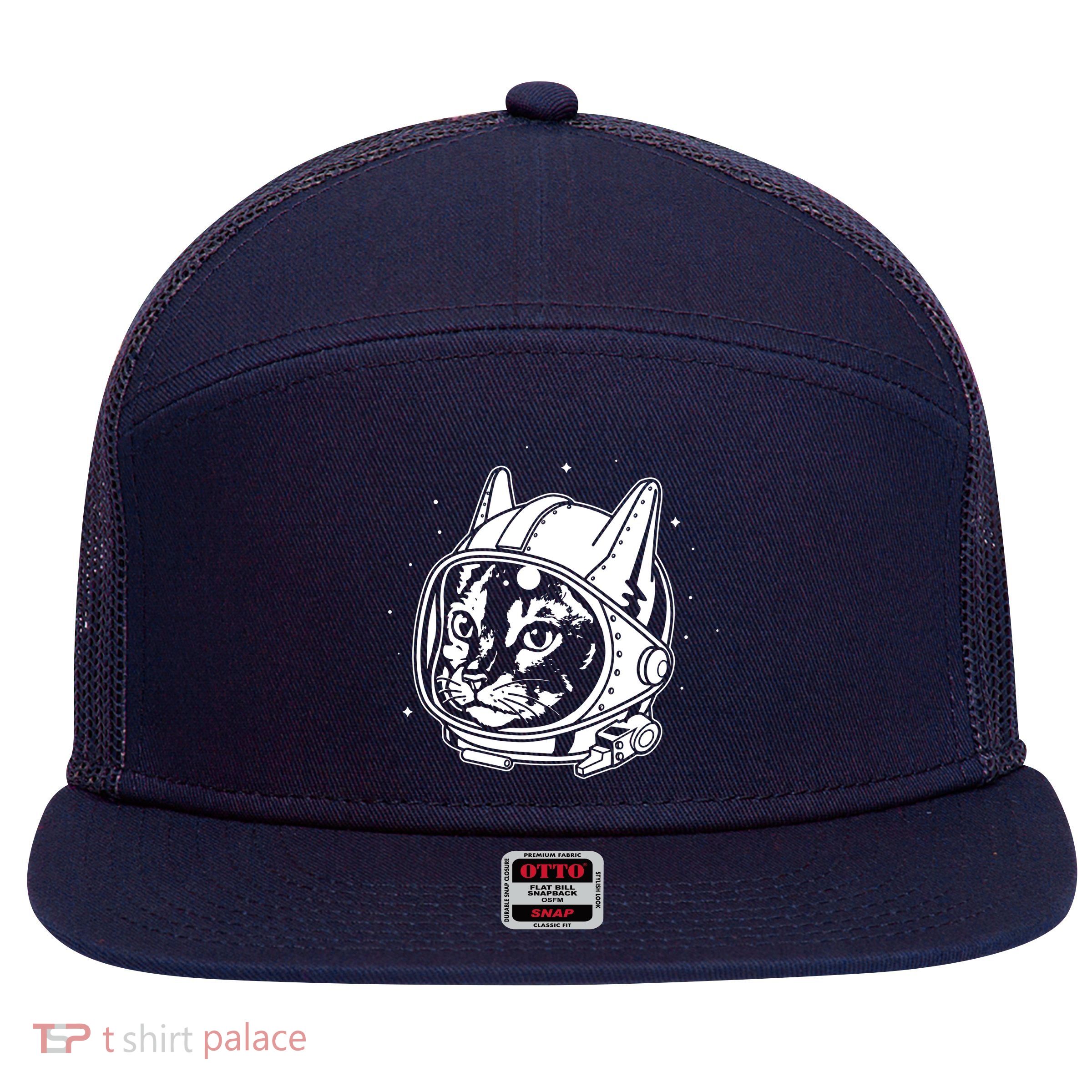 Astro Cat 7 Panel Mesh Trucker Snapback Hat