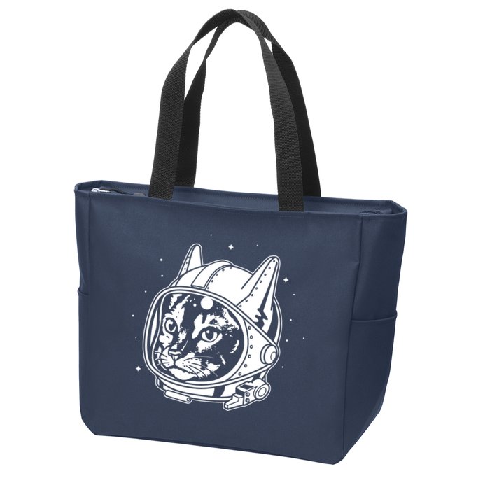 Astro Cat Zip Tote Bag