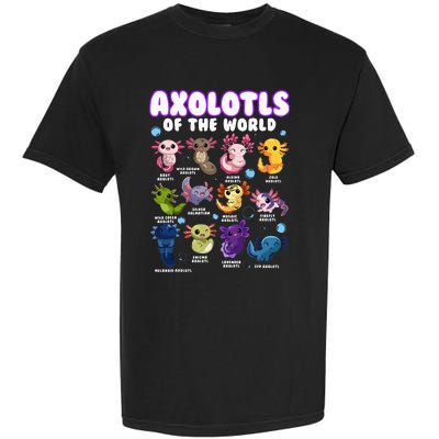 Axolotl Cute Axolotls Animals Of The World Herpetology Garment-Dyed Heavyweight T-Shirt