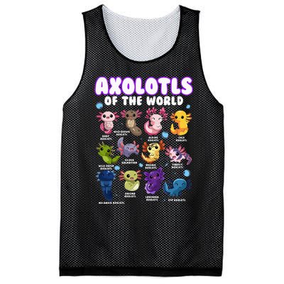 Axolotl Cute Axolotls Animals Of The World Herpetology Mesh Reversible Basketball Jersey Tank