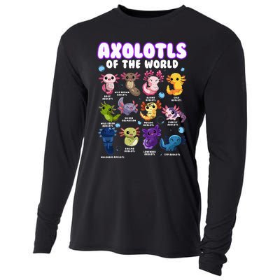 Axolotl Cute Axolotls Animals Of The World Herpetology Cooling Performance Long Sleeve Crew