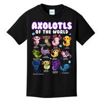 Axolotl Cute Axolotls Animals Of The World Herpetology Kids T-Shirt