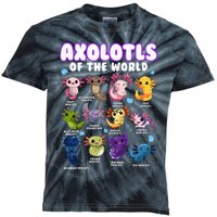 Axolotl Cute Axolotls Animals Of The World Herpetology Kids Tie-Dye T-Shirt